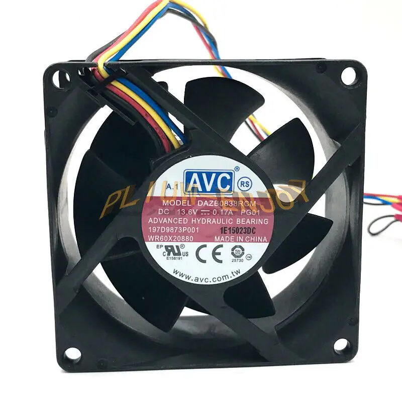 1PC AVC DAZB0838RCM-PG01 4-wire fan 13.6V 0.17A