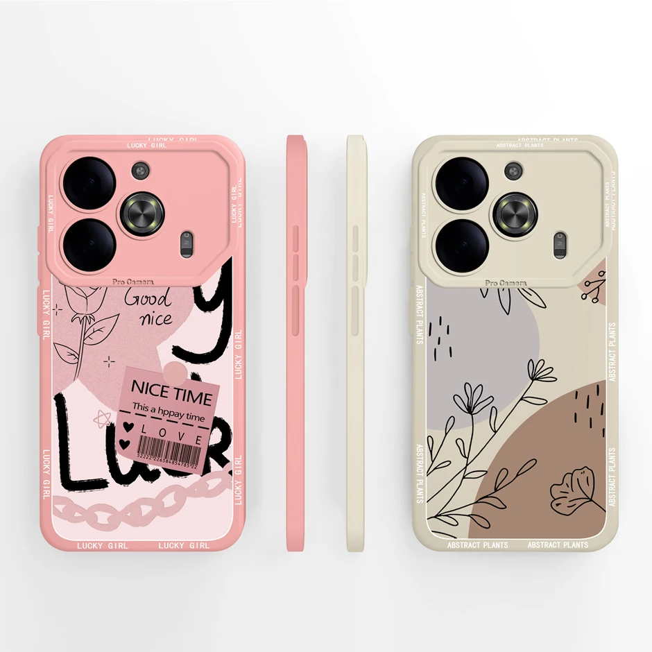 Cases For Tecno Pova 6 Pro 5G Pretty Oil Painting Flowers Silicone Soft TPU Phone Cover For TecnoPova6 6Pro Fundas Bumper Shell