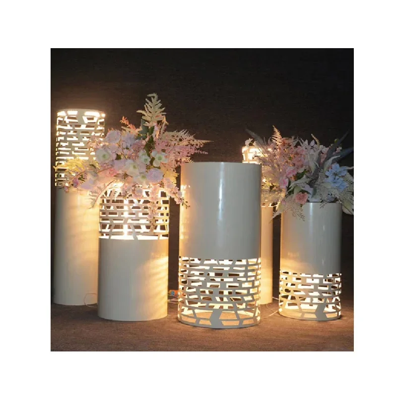 

Best Seller FirstNew Wedding Stage Backdrop Decor Cake Stand Pillar Stand With Led Light Party Supplies For Birthday Baby Shower