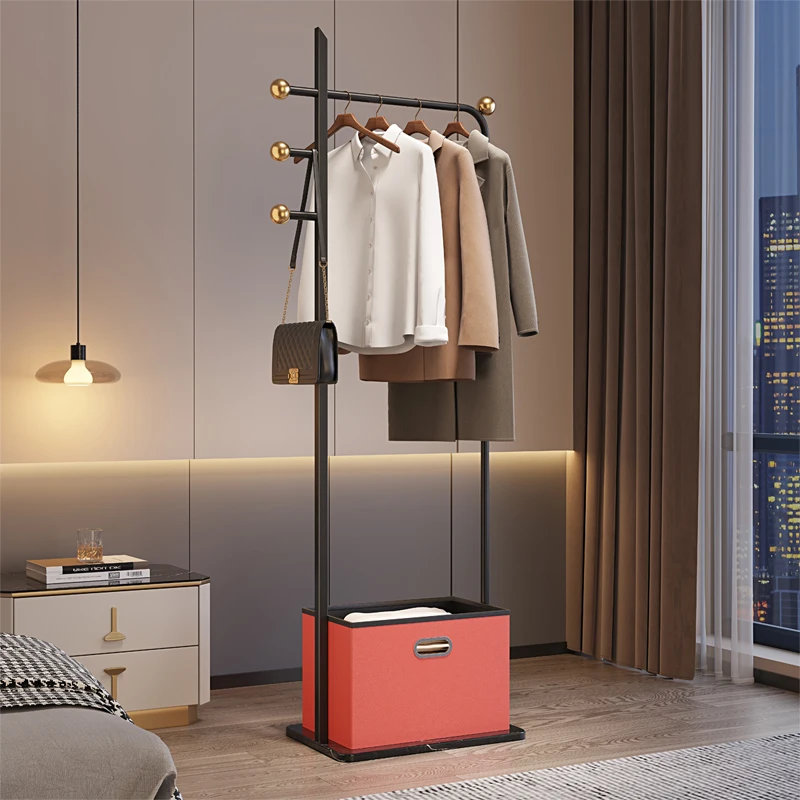 Garment Stand Pole Clothes Rack Metal Shop Balcony Entryway Storage Clothes Hanger Jacket Nordic Kledingrek Library Furniture