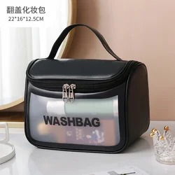 Transparente Kosmetische Tasche PVC Frauen Zipper Klaren Make-Up Taschen Schönheit Fall Reise Make Up Organizer Lagerung Bad Kultur Wash Tasche