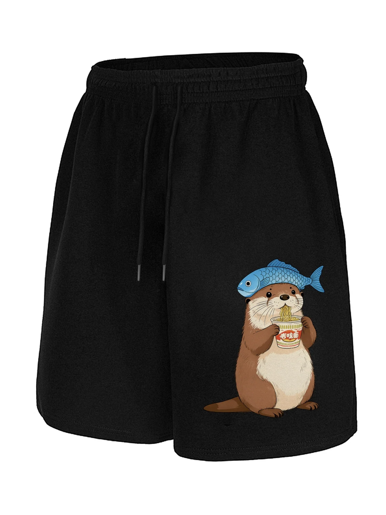 

Мужские шорты Beaver Blue Fish Casual с завязками, карманами, дышащие и удобные, спортивные повседневные шорты