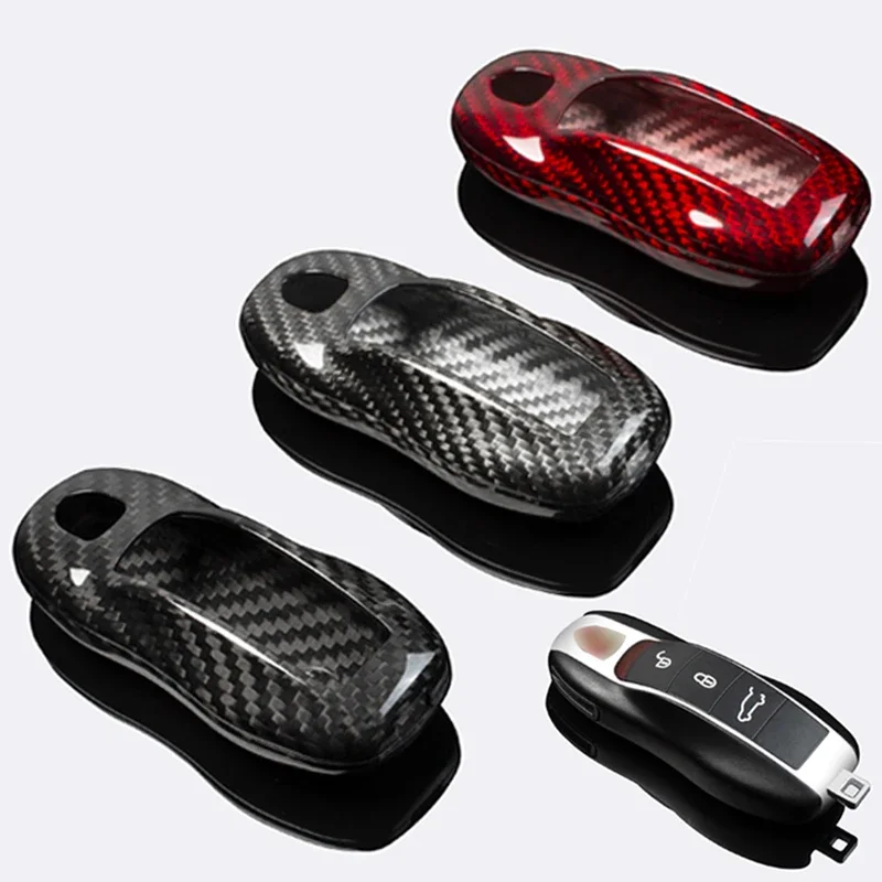 

Key Fob Case Cover Shell For Porsche Panamera Spyder Carrera Macan Boxster Cayman Cayenne 911 970 981 991 Car Smart Remote