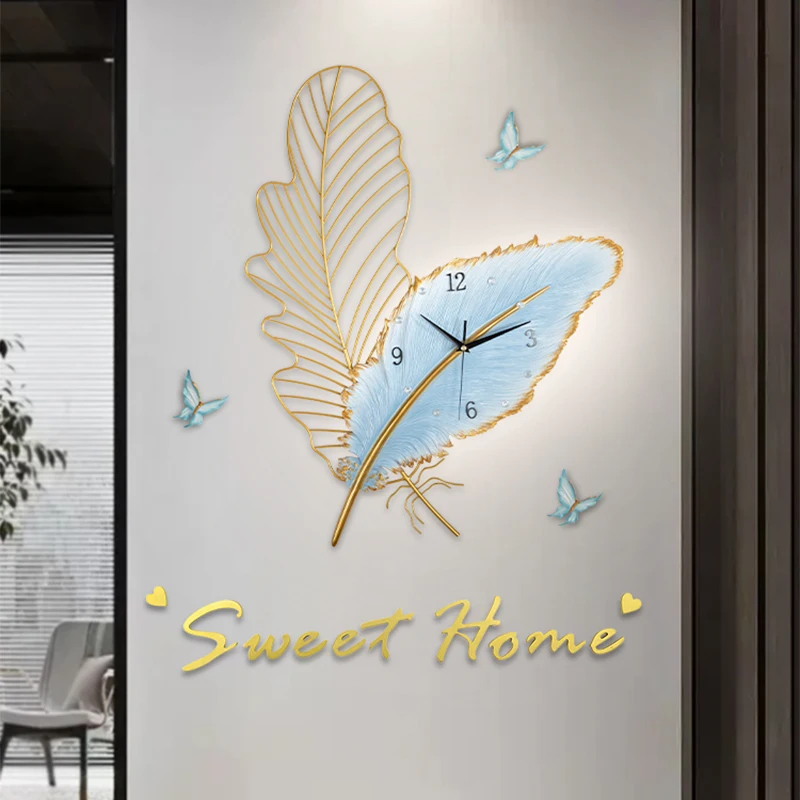 

Salon Aesthetic Clock Wall Cute Save Space Big Size Interior Chinese Xenomorph Wall Watch Cheap Horloge Murale Salon Furniture