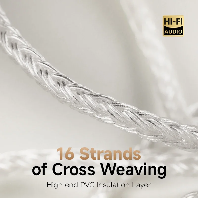 CYKO 16 Core IEM كابل الراقية 6N OCC الفضة مطلي 3.5/4.4 مللي متر mmcx/0.78 2Pin مطلية بالذهب التوصيل متوازن ترقية سماعة كابل #5
