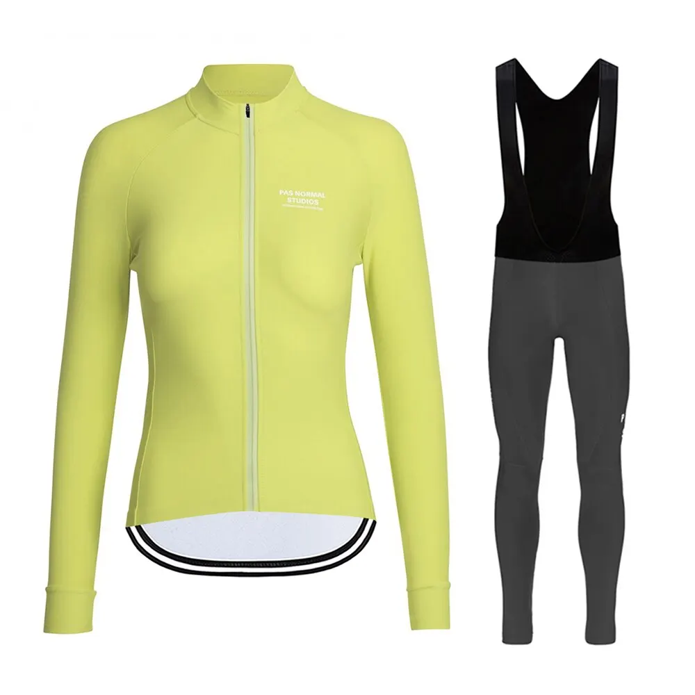 

PNS Women Autumn Summer Long Sleeve Cycling Jersey Sets Bib Pants Ropa Ciclismo Bicycle Clothing Bike Uniform Clothes