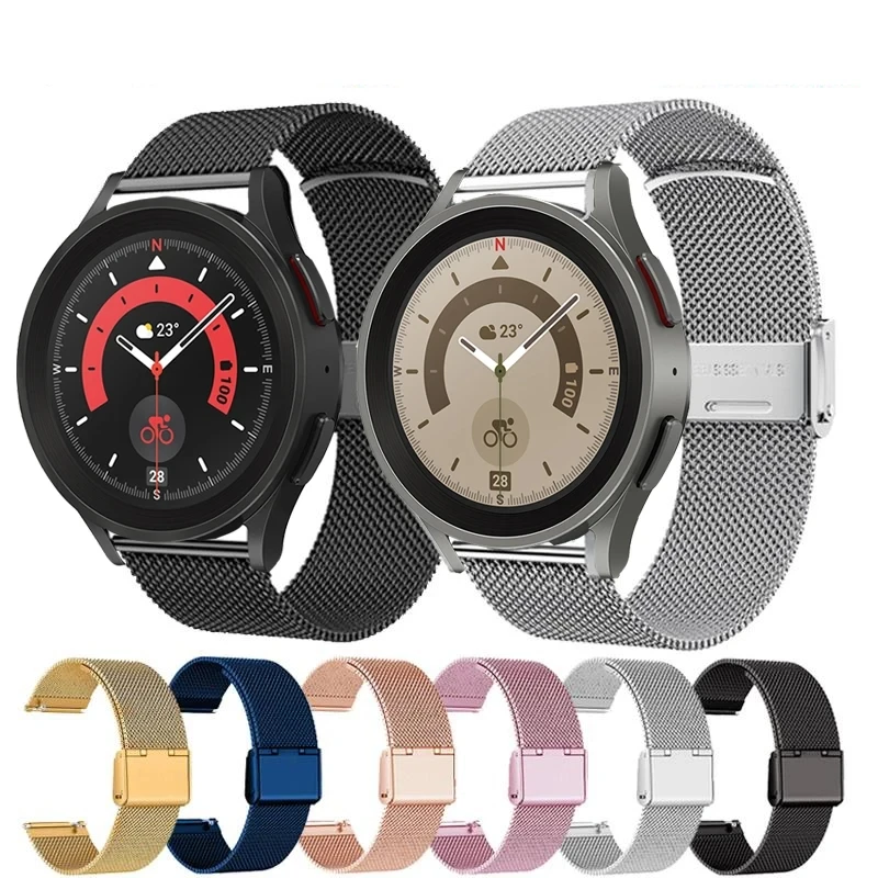 22mm Milanese Strap for huawei GT4 GT5 GT3 Pro 46mm Band Adjustable Stainless Steel Bracelet for Samsung Galaxy Watch3 46 Straps