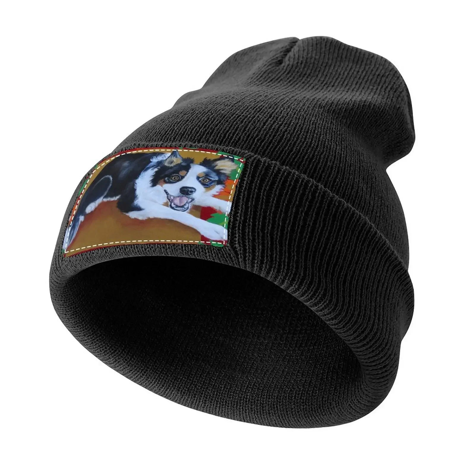 

Border Collie Ready To Work! Knitted Cap Vintage Hat Man For The Sun Men Hats Women's