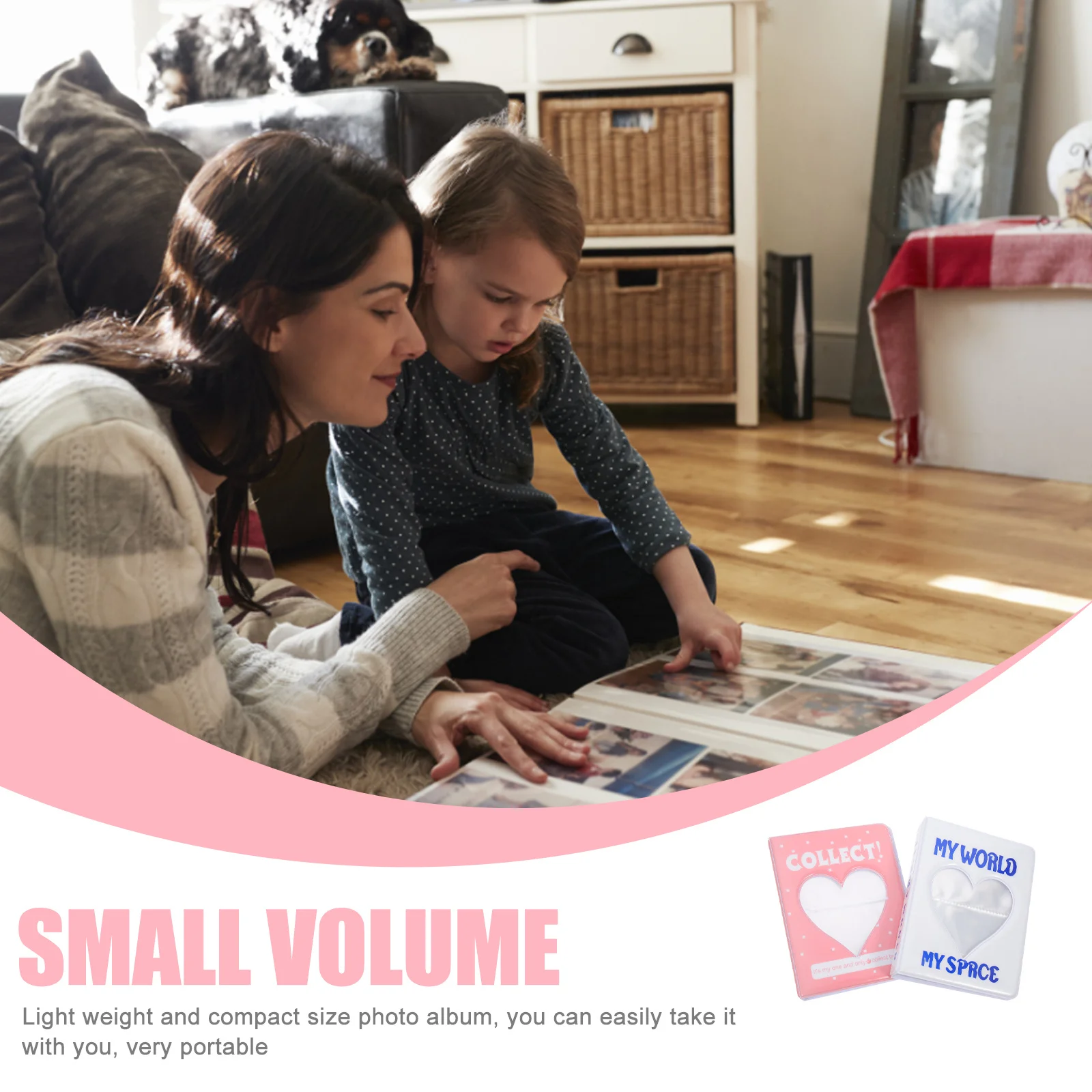 

2Pcs Creative Photo Album Compact Card Storage Book for Kids Baby Growth Travel Moments Large Capacity Picture Holder Gift