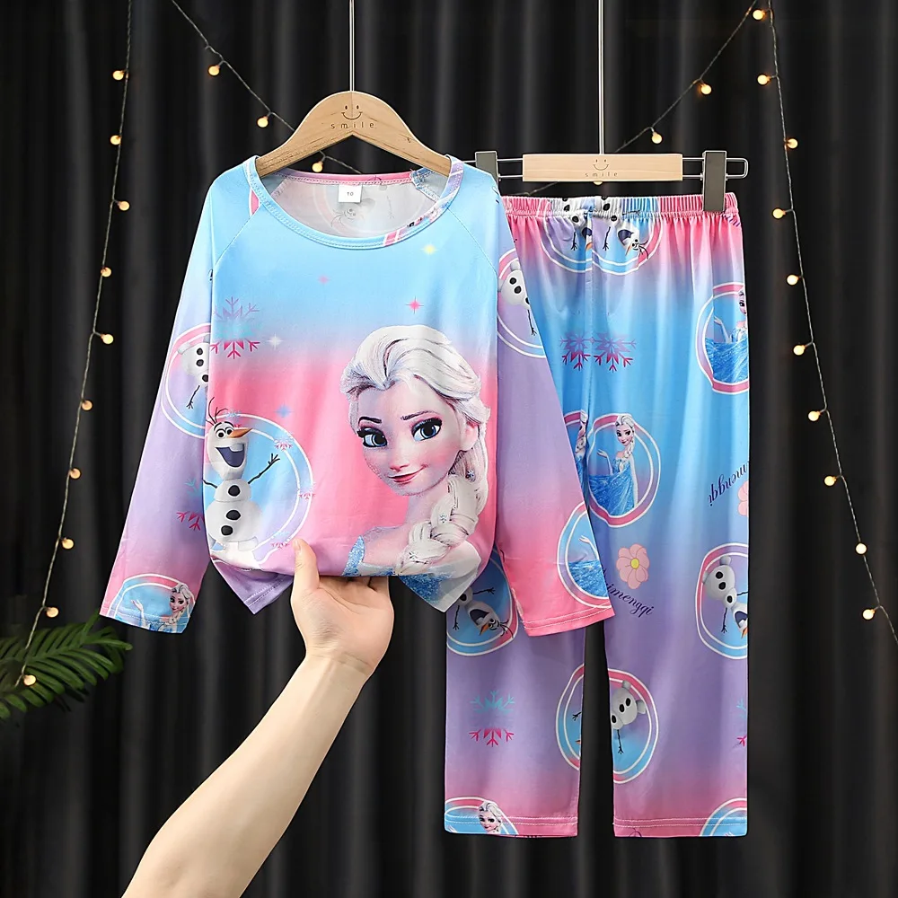 Classic Disney Children Pajama Sets Soft Breathable Comfortable Nightwear Set Vibrant Colors Trendy Indoor Clothes Autumn Winter