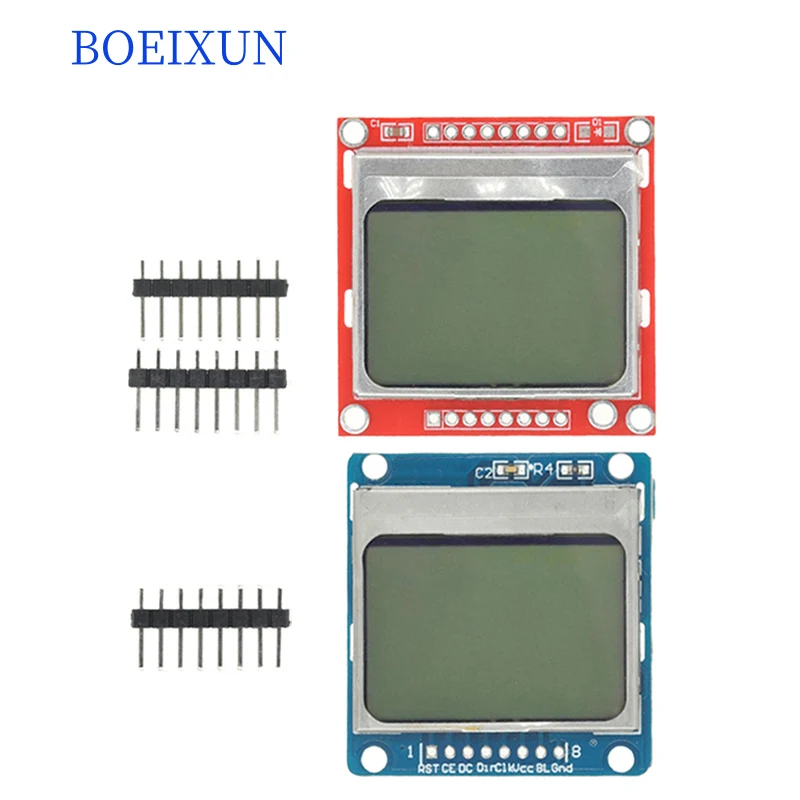 Smart Electronics LCD Module Display Monitor Blue Backlight Adapter PCB 84*48 84x84 Lcd 5110 for Nokia 5110 Screen