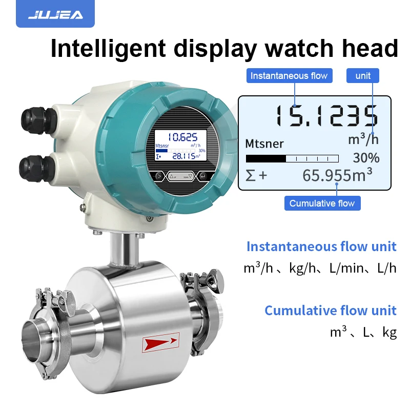 Electromagnetic Flowmeter Water Liquid Magnetic Flow Meter for Conductive Liquid Seawater Clear Sewage Wastewater