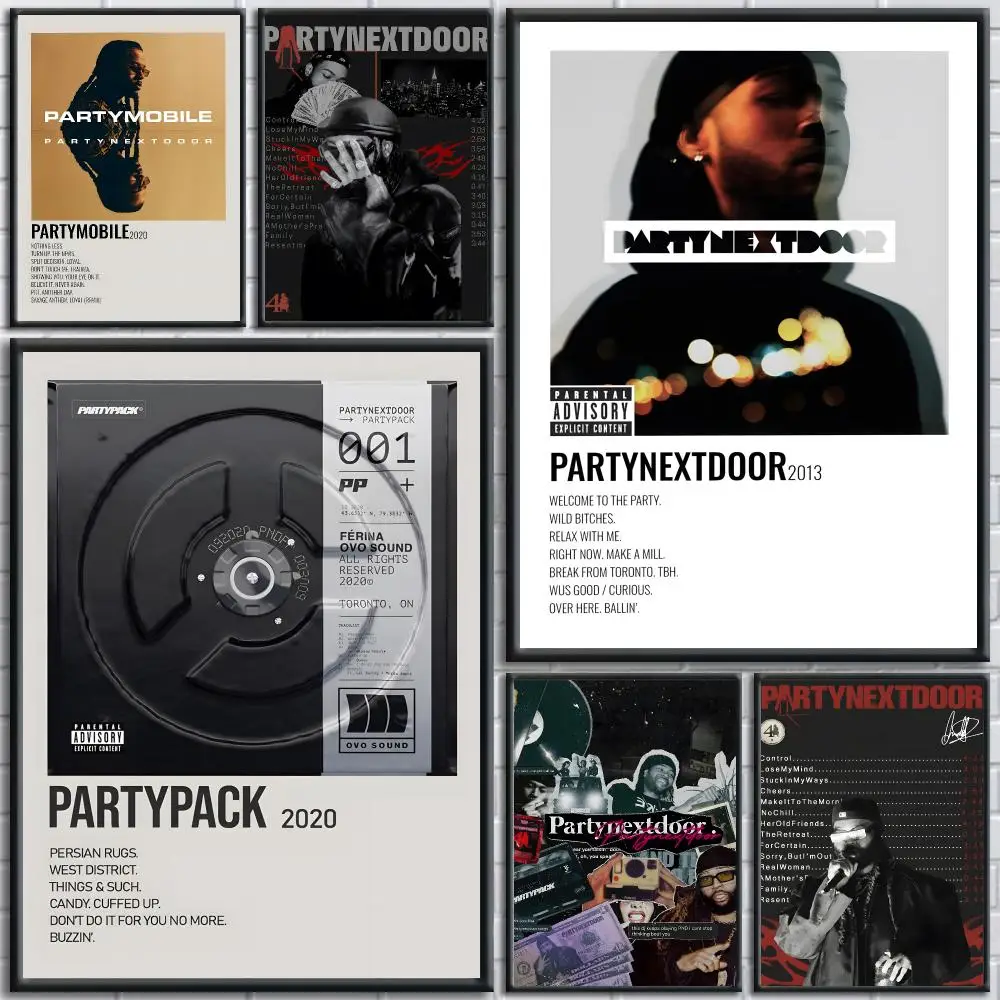 R&B Album Cover P-PARTYNEXTDOOR Poster Modern Aesthetic Wall Art Print Minimalist Poster Bedroom Living Room Home Decor Gift