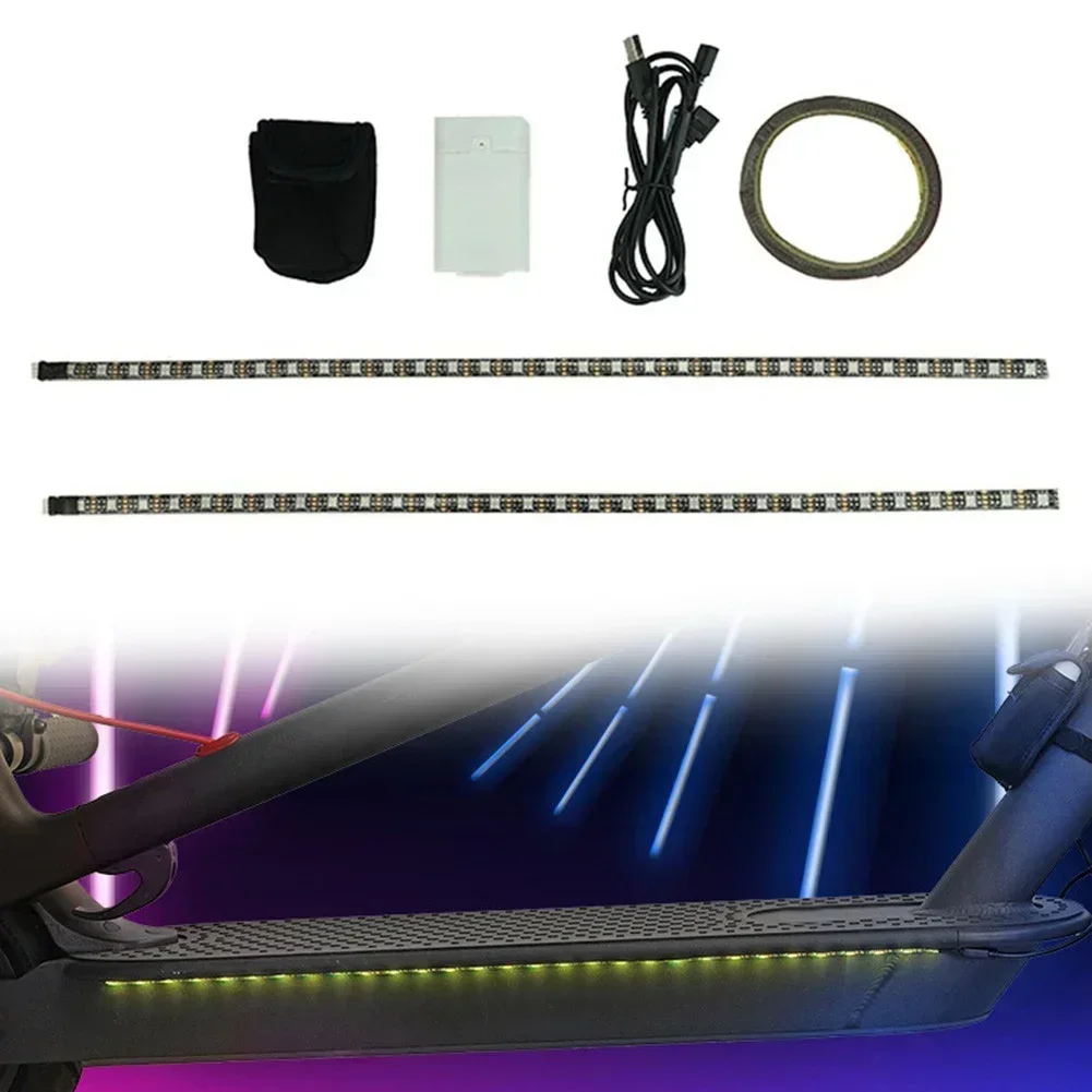 Electric Scooter LED Light Strip Colorful Marquees For -Xiaomi/Pro Max G30 Waterproof Light Bars E-Scooter Accessories