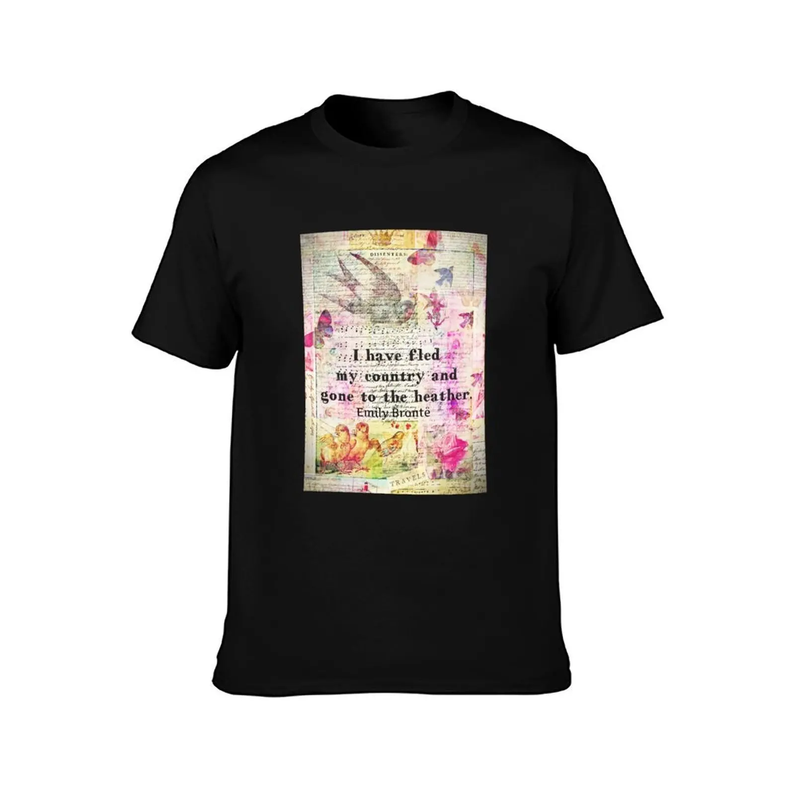 Whimsical cuteEmily Bronte quote - Wuthering Heights T-Shirt, Summer Casual Cotton Tee, Oversized Streetwear Tops, 100% Cotton
