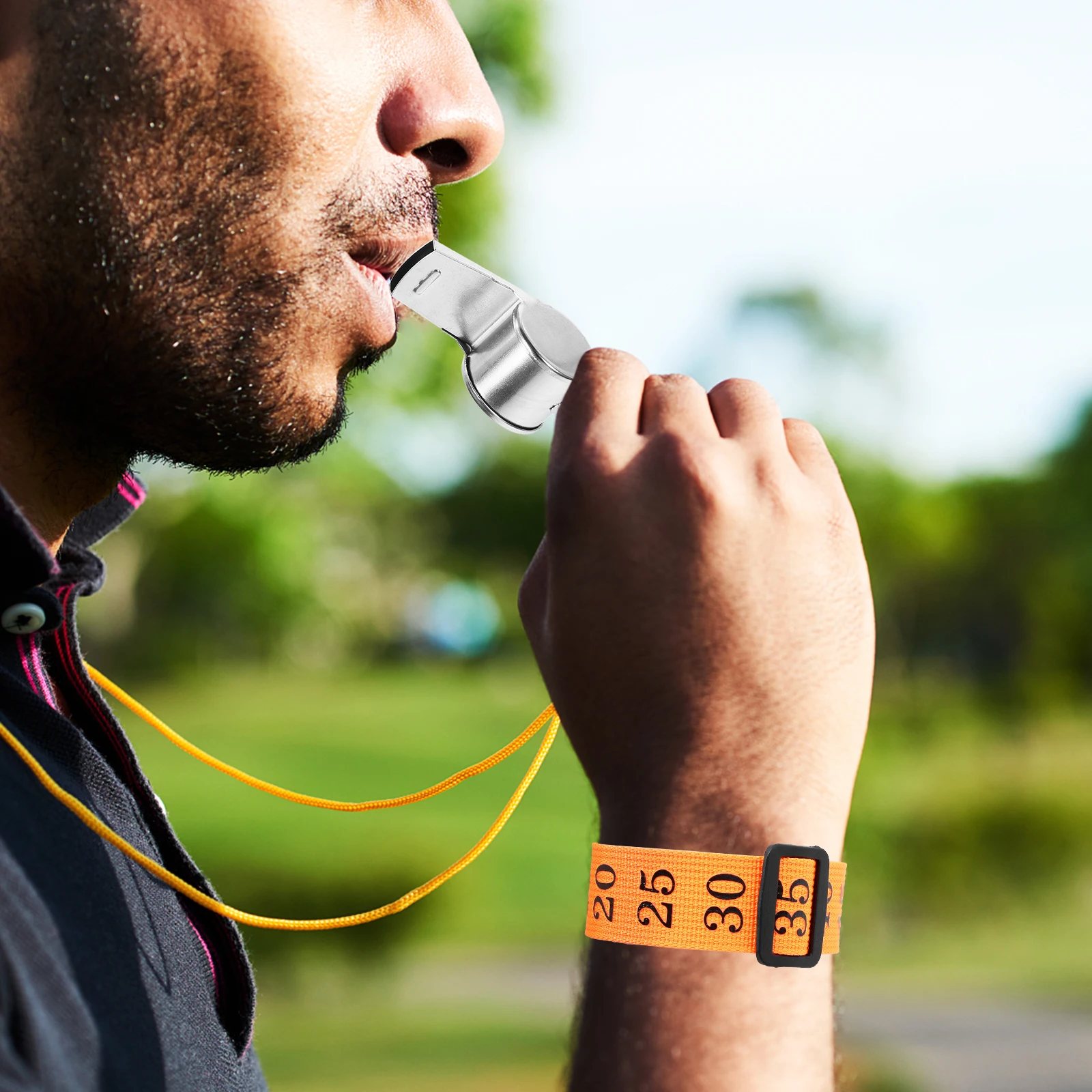 

4pcs Football Chain Clip Numbered Wrist Referee Gear For Soccer Durable Pp Polyester Material Smooth Edge Official Match