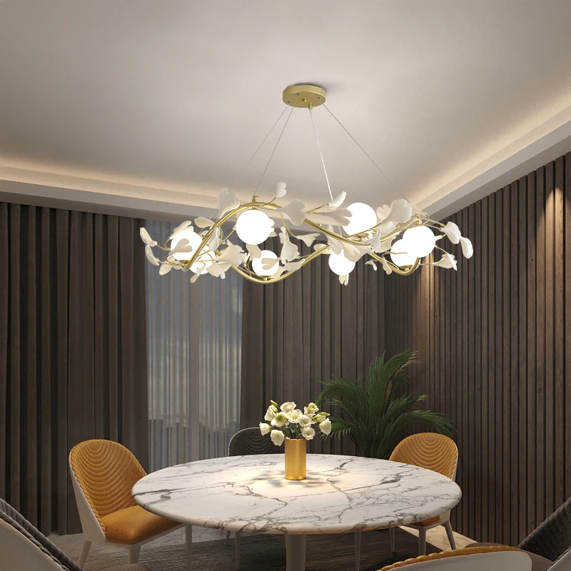 Minimalist Creative Petal Chandelier Suitable for G9 Decorative Lights in Restaurants Corridors Bars Living Rooms Bedrooms Etc