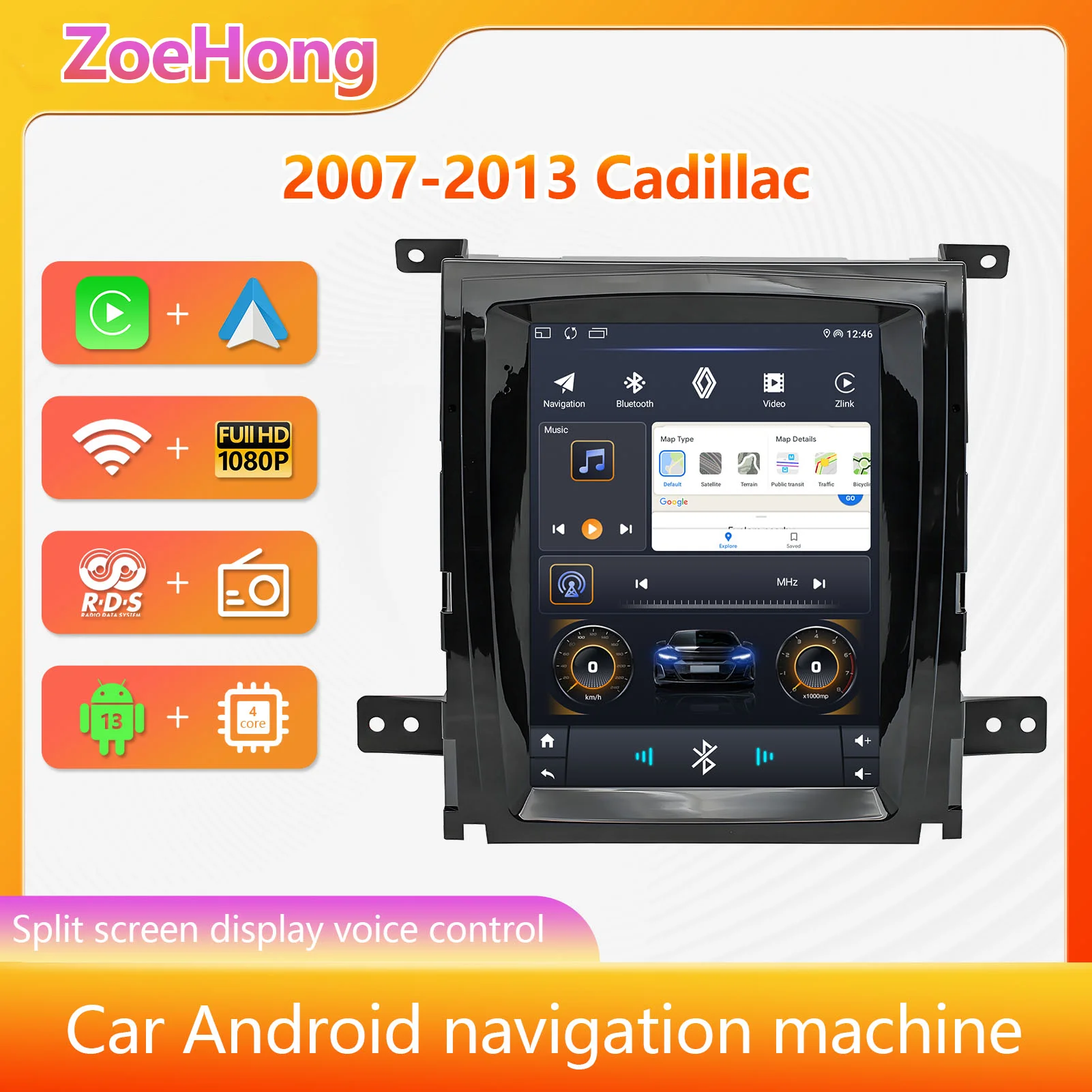 

ZoeHong Android 13 System 4G WIFI For Cadillac SLS 2007-2013 Wireless Carplay GPS Navigation Car Radio Player Multimedia Video