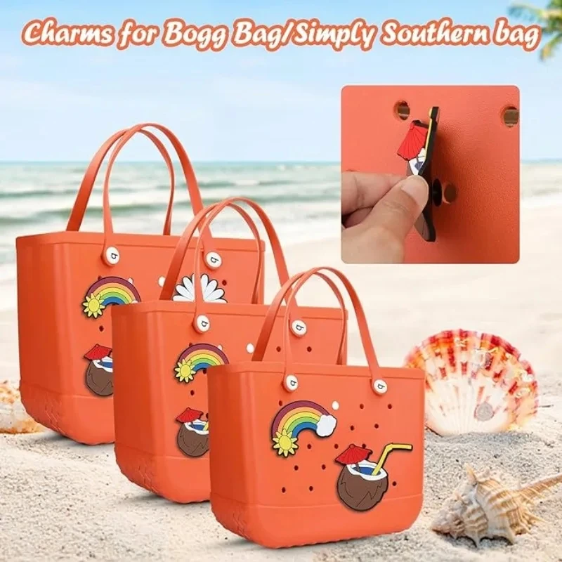 Strand tasche Anhänger Ornamente Strand tasche Zubehör DIY handgemachte Cartoon Dekoration Sonnenbrille Regenbogen Sommer Anhänger