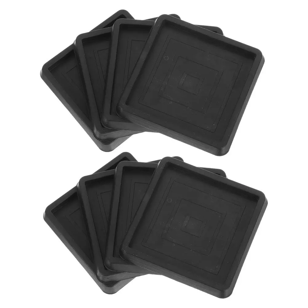8Pcs Wear-Resistant Anti-Skid Furniture Coasters Square Non-Slip Pads for Furniture Legs Protect Floors Bed Feet Pads