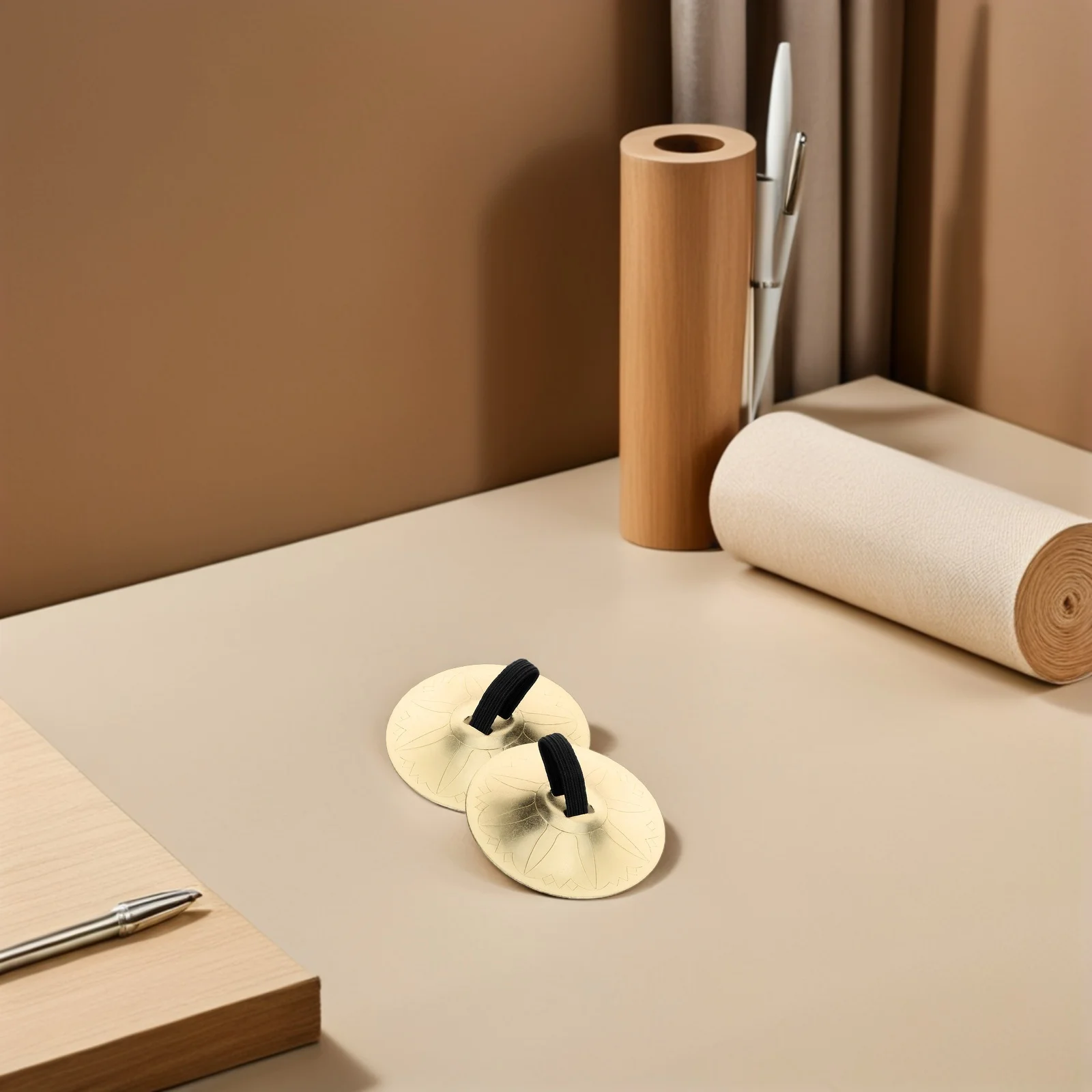 

2Pairs Copper Finger Cymbals 204 Inch Lightweight Simple Techniques Beginners Enjoy Music Dancing Props