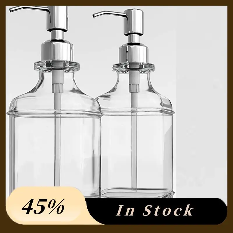 

A60Z Top Glass Soap Dispenser With Rust Proof Stainless Steel Pump Refillable Hand Soap Dispenser Bathroom Soap Dispenser