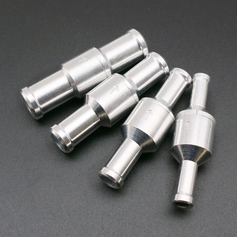 Automobile 1 Way Check Valve Aluminium Alloy Fuel Non Return Check Valve Petrol for Car Oil Water Pumps 6/8/10/12mm