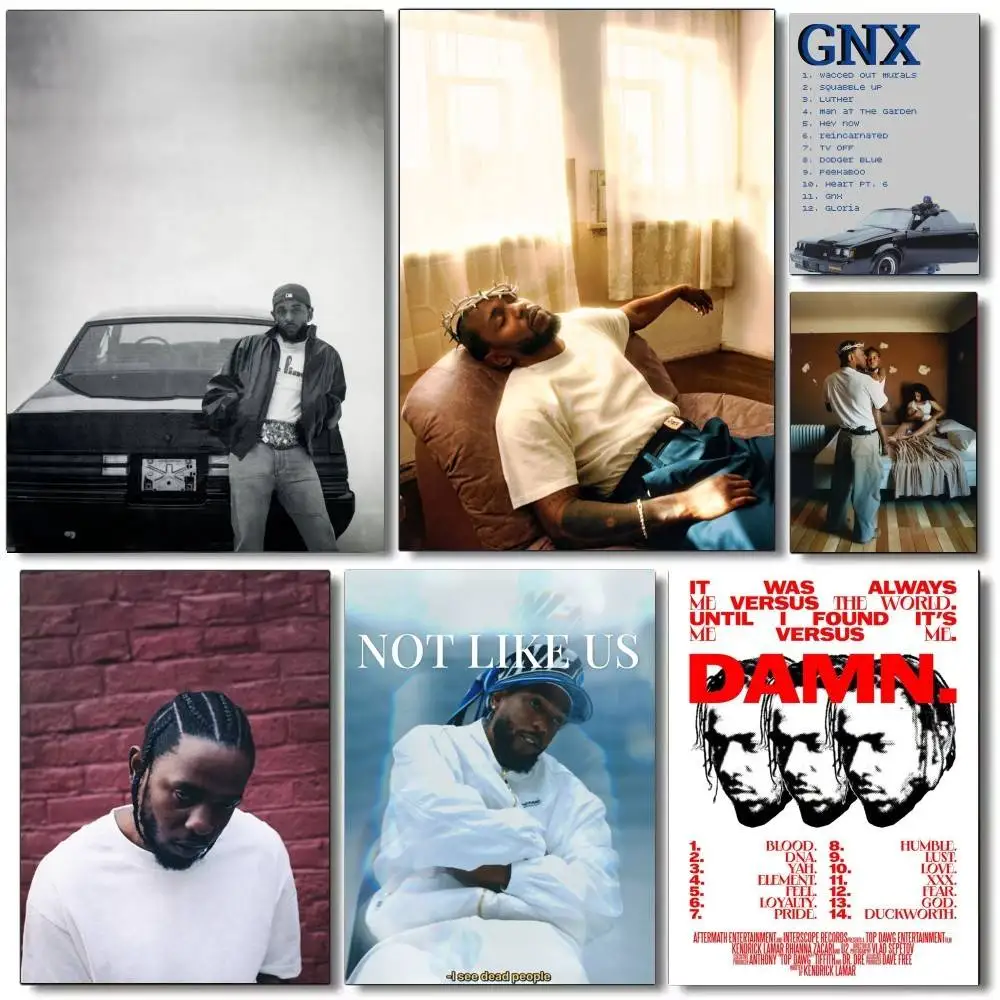 

K-Kendrick L-Lamar GNX Poster DIY Vintage Movie Poster Wall Art Painting Study Stickers Wall Painting