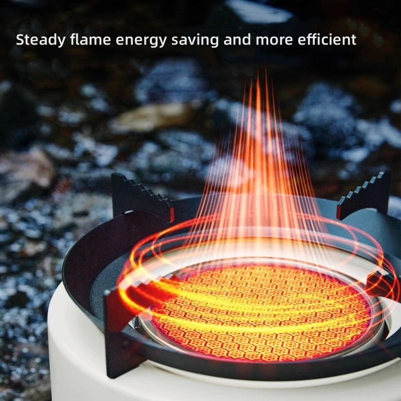 キャンプ用ガスストーブ、防風カセットストーブ、ピエゾ点火付き、屋外用ポータブル折りたたみ式ストーブバーナー