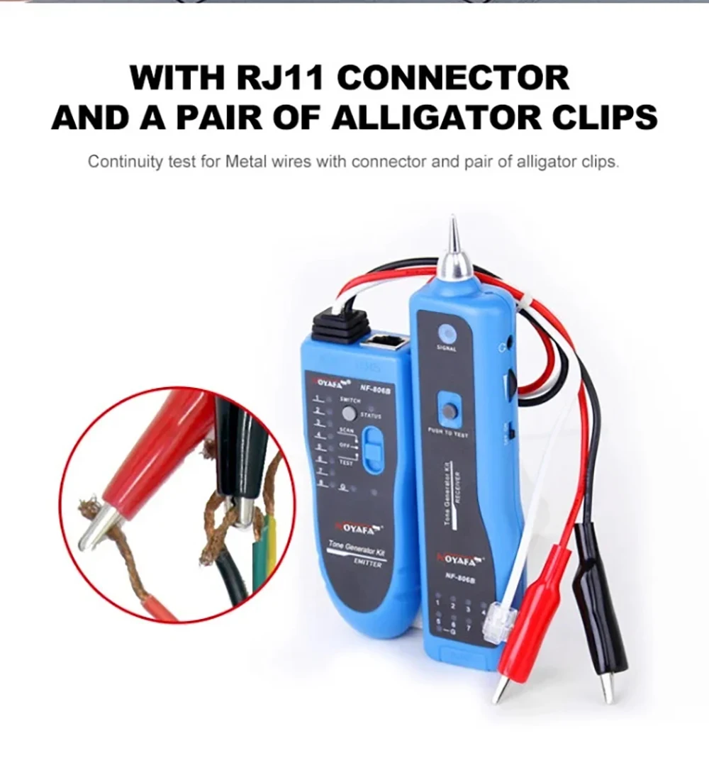 Imagem -03 - Noyafa-cabo Multifuncional Teste Detector Finder Fio Continuidade Tester Wiremap Suporte por Telefone Trace Nf806