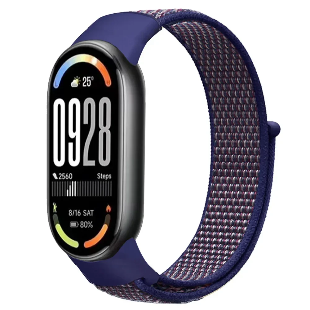 Nylon-Schlaufenarmband für Xiaomi Mi Band 10 9 8, atmungsaktives Sportarmband, Armband für Mi Band 10 9 8 Correa-Zubehör