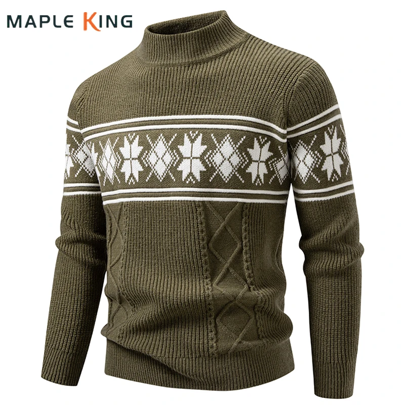 

Мужской дизайнерский свитер, роскошные рождественские пуловеры со снежинками, осень 2024, теплая одежда, мужские дизайнерские свитера, Pull Homme 4XL