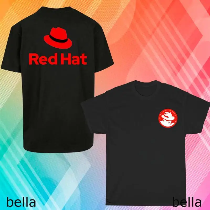 New Linux Red Hat Logo T-Shirt Funny Size S to 5XL