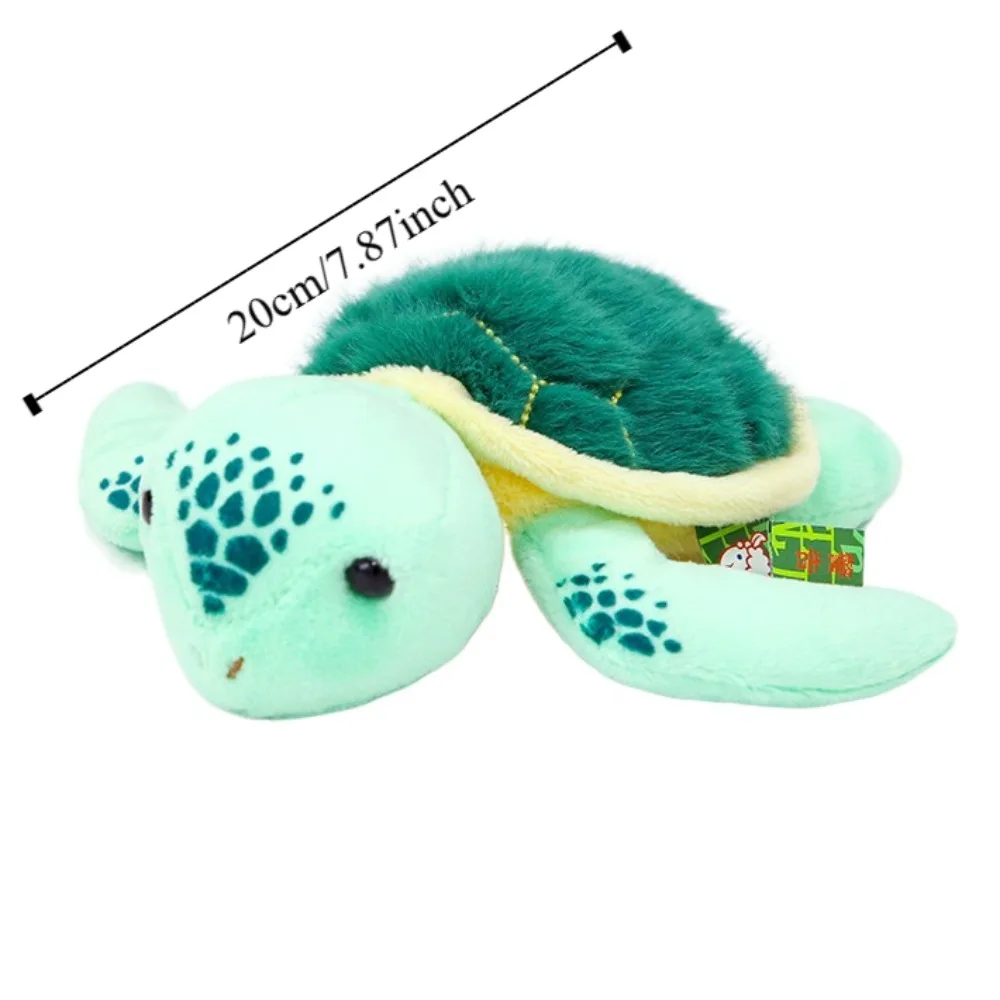 Marine Animal Tortoise Plush Toy Fluffy Collection Sea Turtle Stuffed Doll Cute Stuffed Little Cat Plush Doll Car Decor