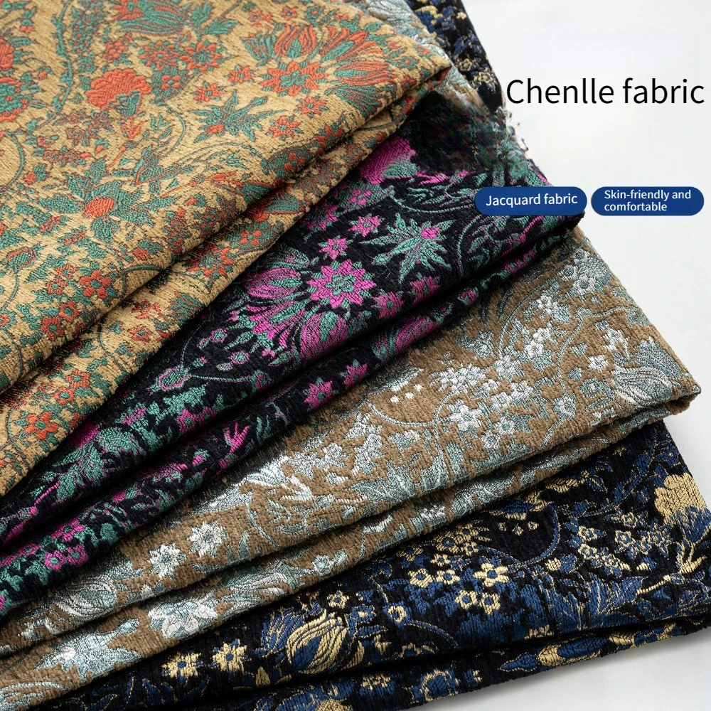 Jacquard-Chenille-Stoff pro Meter für Polsterung, Kleidung, Taschen, Kissen, Sitzkissen, Stühle, DIY-Nähen, Sofabezüge, Weich und Komfortabel