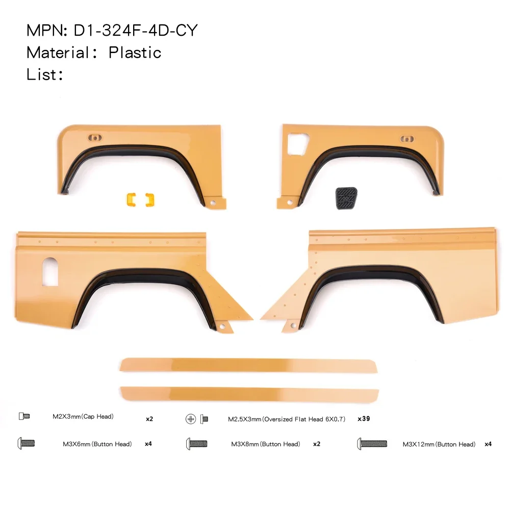 Plastic Simulatie 324/313mm 5 Deuren Monocoque Auto Shell voor 1/10 RC Crawler Auto Traxxas TRX4 Defender RD110 Wagon Diy Onderdelen - afbeelding 1