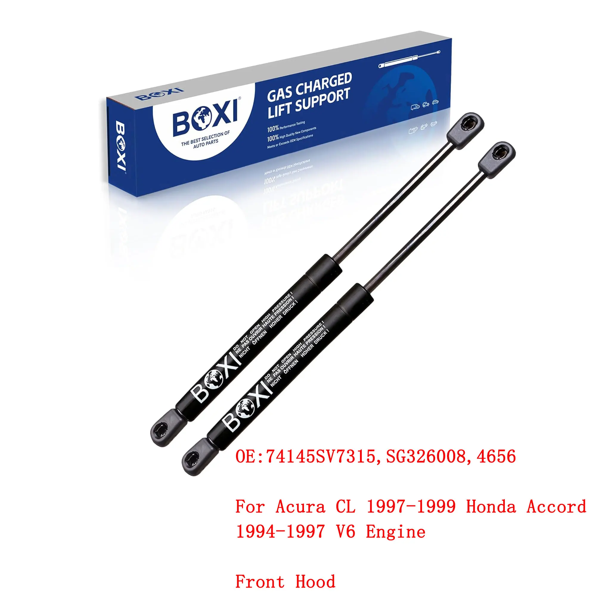 BOXI 2Pcs Front Hood Lift Support Props For Acura CL 1997 - 1999 Honda Accord 1994 - 1997 V6 Engine Only Lifts Struts Gas Spring