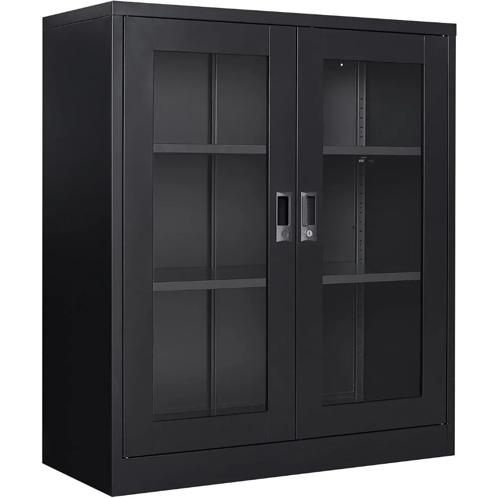 

Metal Garage Storage Cabinet with Adjustable Shelves Steel Cabinet with 2 Door