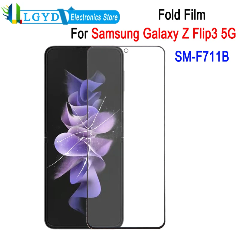 For Samsung Galaxy Z Flip3 5G SM-F711B Phone LCD Screen Fold Film Repair Part Replacement