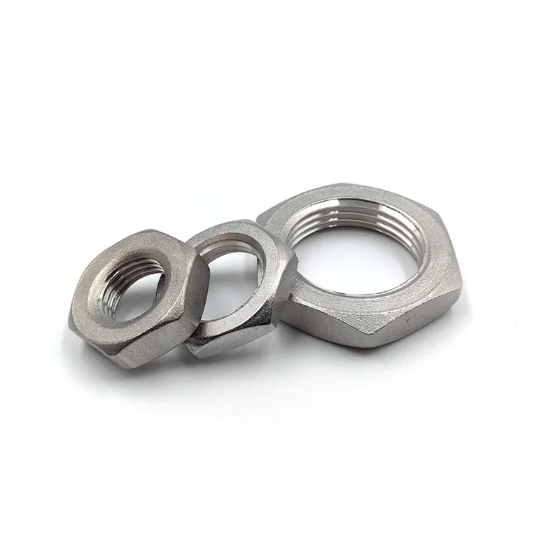 

Нержавеющая сталь 304, плоская шестигранная шестигранная вафельная низкая тонкая гайка, фитинг 1-10 шт. 1/8 "1/4" 1/2 "3/4" 1 "1-1/4" 1-1/2 "2"