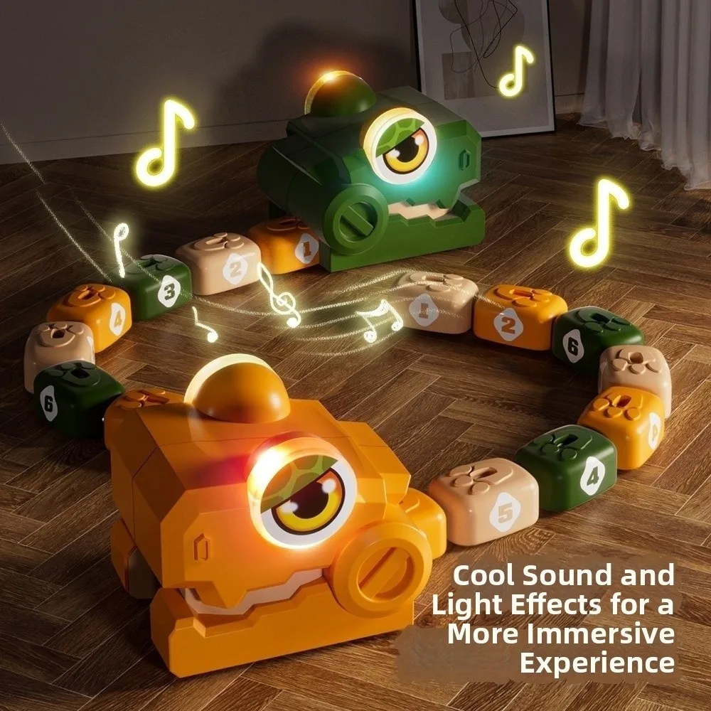 Magnetic RC Snake Car Toy Wireless Interactive Battle Remote Control Car Energy Beans Electric Greedy Snake Car For Kids