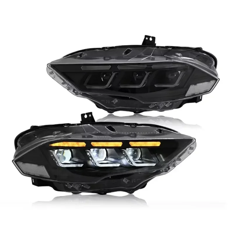 

For Ford Mustang,Full LED Headlamps,2015-2017,2018-2022,Headlamp Assembly,Daytime Running Lights,High and Low Beam Integration