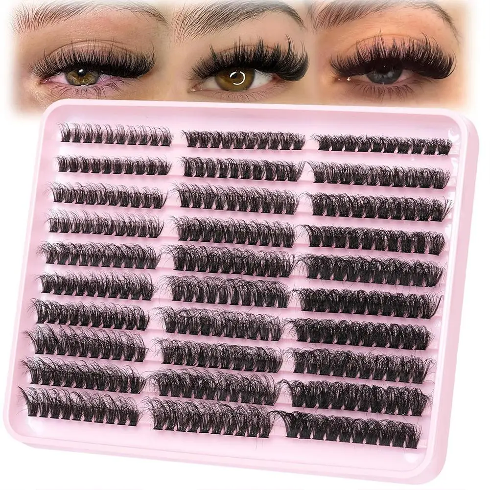 Segmented False Eyelashes High-density DIY Personal Eyelash Clusters R, Fluffy Eyelash Extension Effect Makeup Tools