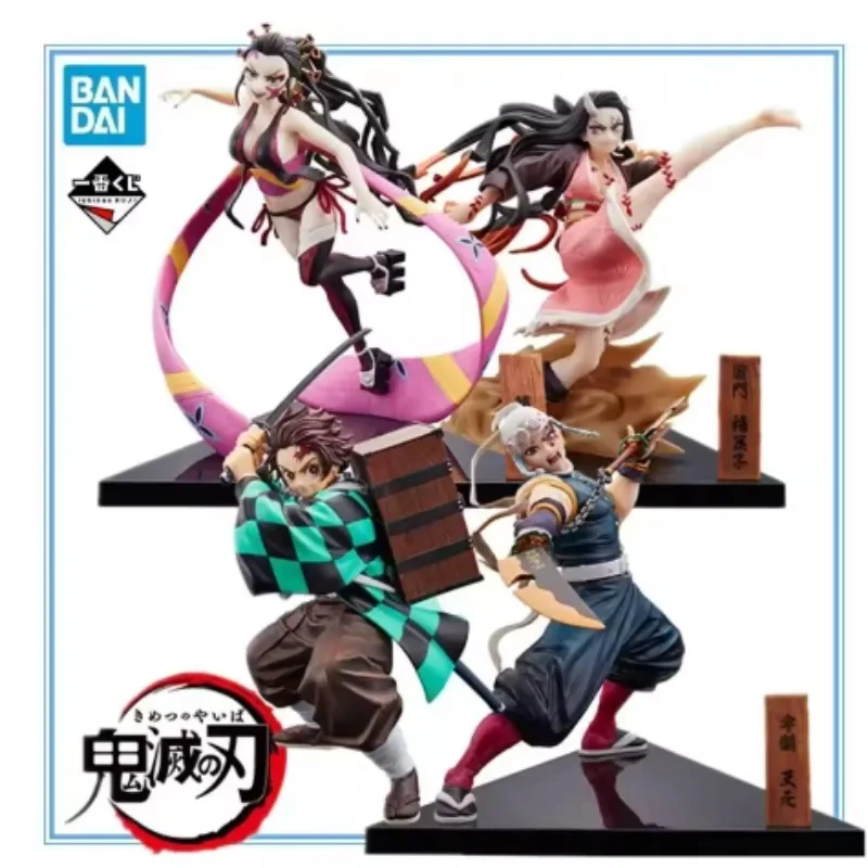 

Bandai Original Ichiban KUJI Demon Slayer Kamado Tanjirou Nezuko Daki Uzui Tengen Anime Figure Model Collection Christmas Gift