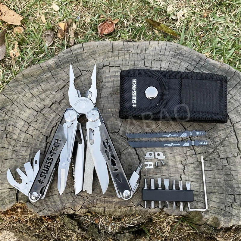 Imagem -05 - Swiss Tech-peças Substituíveis Manual Faça Você Mesmo Multi Tool Folding Scissors Cutter Edc Survival Equipment Alicate Manual 37 em 1