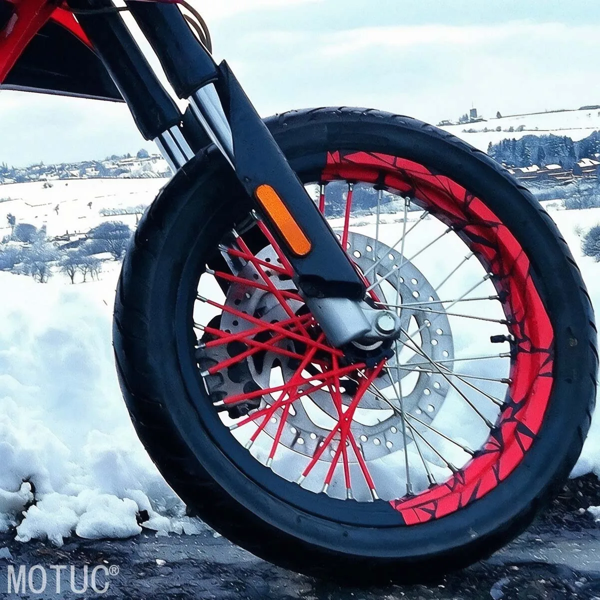 1Set Broken Geometric Crack Pattern Waterproof Wheel Hub Sticker for Motorcycle Rim Center Mod Decor
