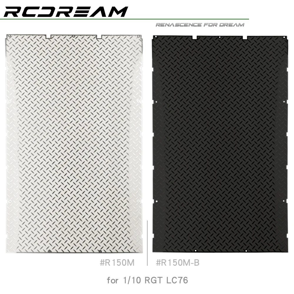 RCDream 1/10 Base Mount Sheet Metal Chequered Plate Luggage Tray for 1/10 RGT EX86190 Roof Rack Upgrade Option Parts#R150M