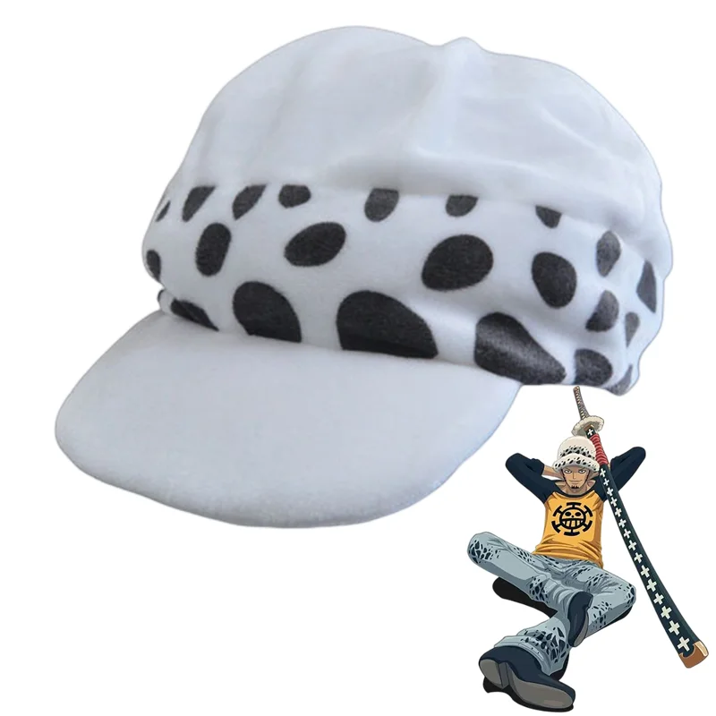 Hot Anime ONE Trafalgar D Water Law PIECE Coat Pants Cloak Cosplay Costume Adult Sets Halloween Carnival Performance Uniform Cap