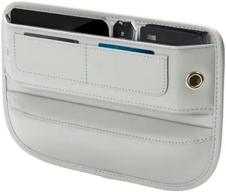 

Premium Leather Car Seat Gap Filler Organizer – Beige