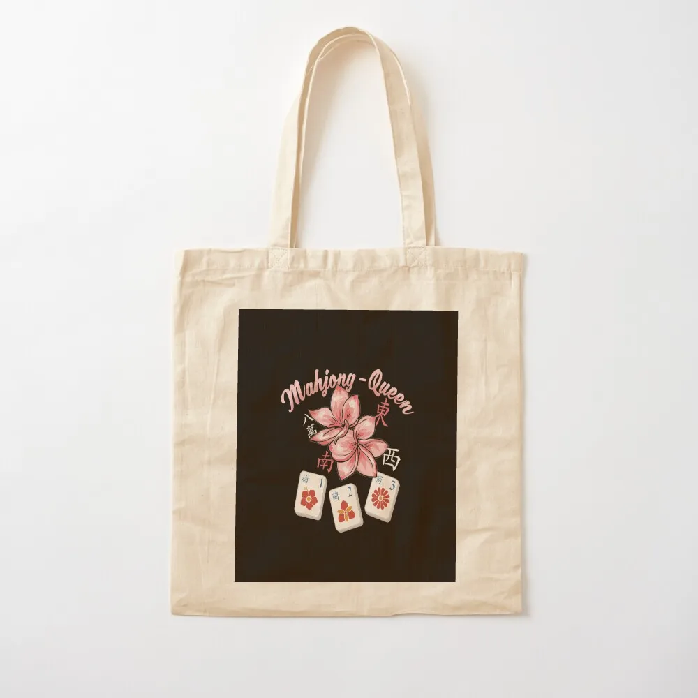 Womens Funny Mahjong Art Mahjong queen Tote Bag Canvas shoulder bag cute pouch bag luxury women